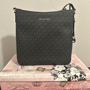 Michael Kors Charcoal Monogram Shoulder Bag